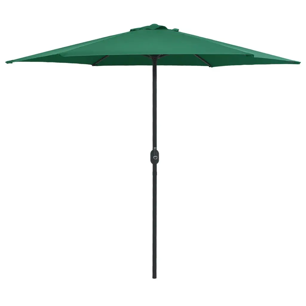 Large Garden Parasol Aluminum Pole 106.3x96.9 Inches Green Outdoor Umbrella