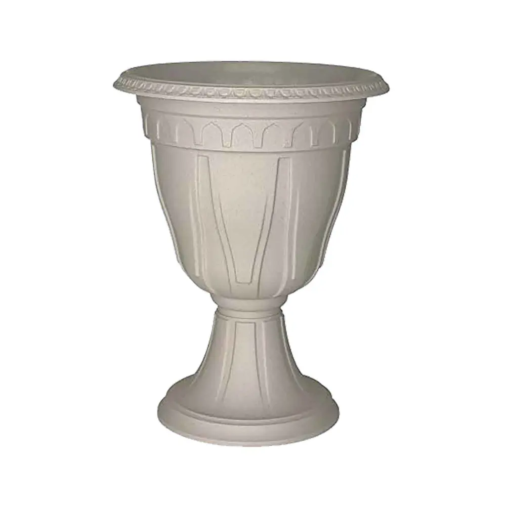 Azura Planter on Pedestal Granite Color, 15-1/4" x 20-1/4" Bronze Patina