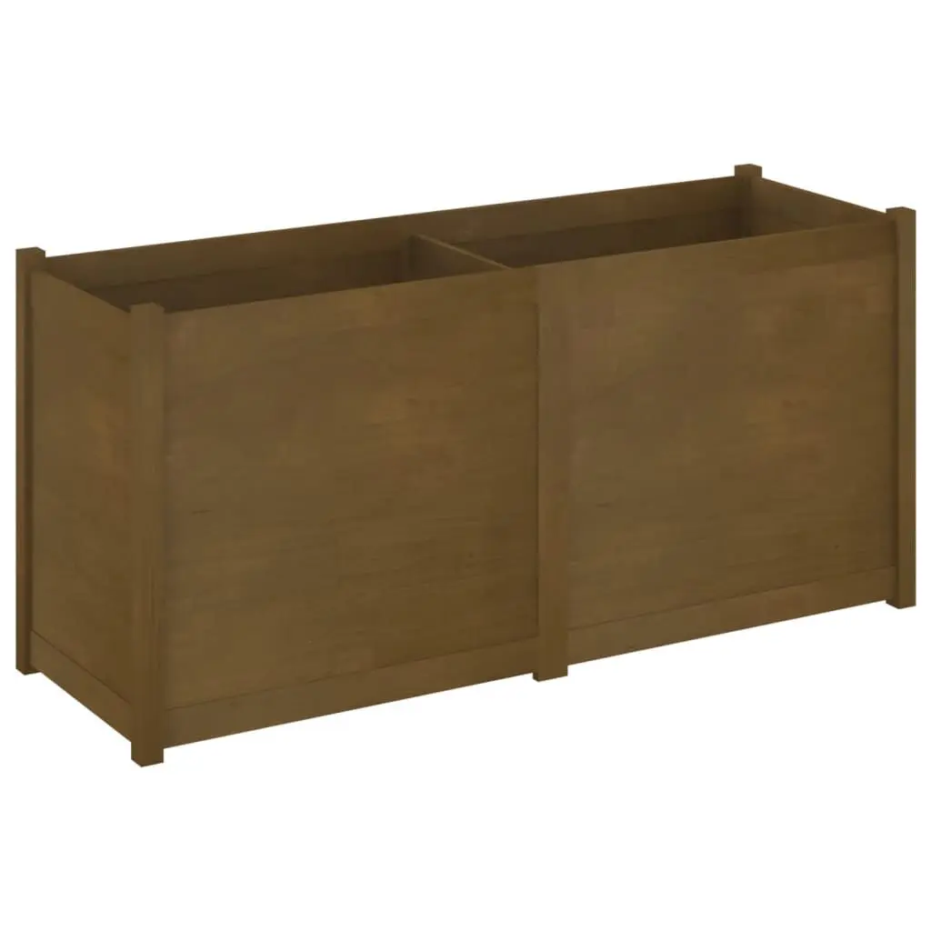 Garden Planter Honey Brown 59.1x19.7x27.6 Inches Solid Wood Pine Outdoor