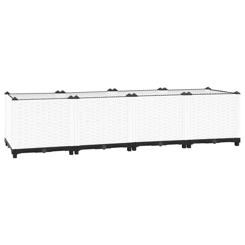 Raised Garden Bed 63x15.7x15 Inches Polypropylene Planter Box Outdoor