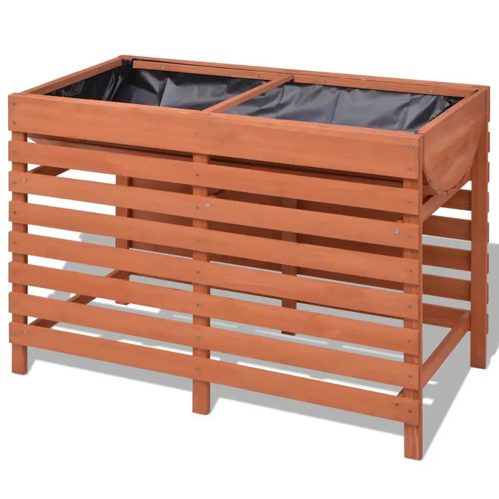 Wooden Planter Box 39.3x19.6x27.9 Inches Outdoor Garden Flower Pot Drainage