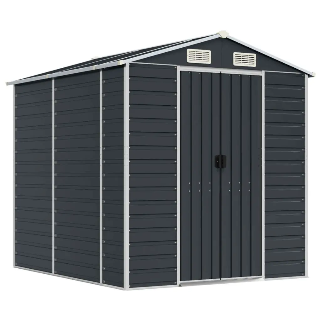 Garden Shed Anthracite 75.2x84.6x78 Inches Galvanized Steel Large Tool Shed
