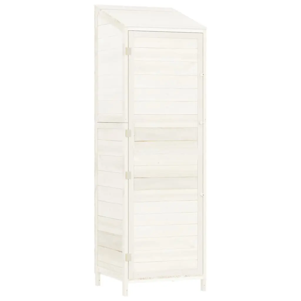Garden Shed White 21.7x20.5x68.7 Inches Solid Wood Fir Outdoor Storage Shed