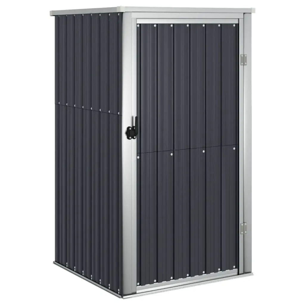 Garden Tool Shed Anthracite 34.6x35x63.4 Inches Galvanized Steel