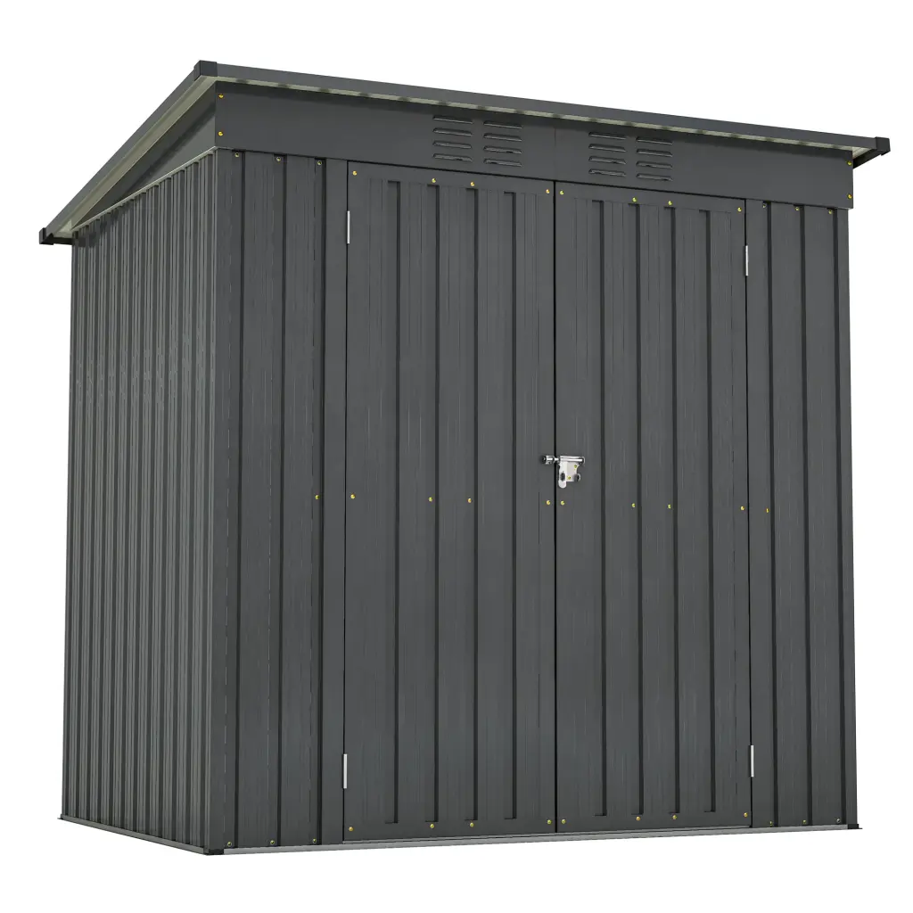 6x4 Ft Outdoor Storage Shed All Weather Garden Tool Shed Backyard w2505