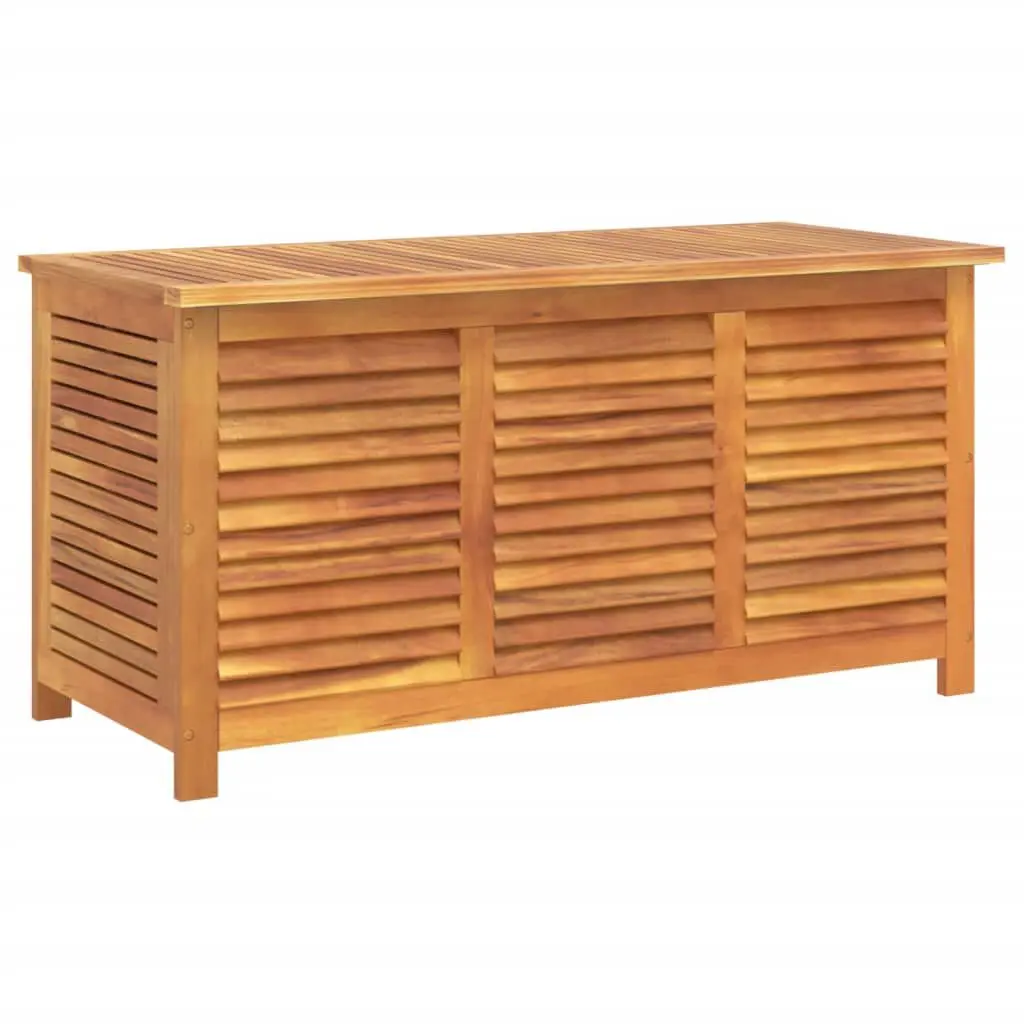 Garden Storage Box Louver 44.5x19.7x22 Inches Solid Wood Acacia Outdoor Furniture