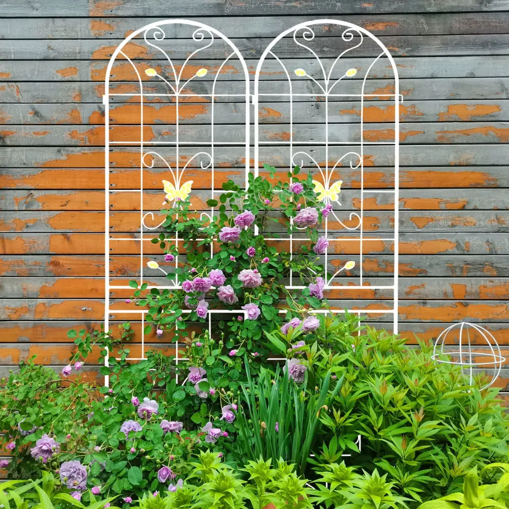 Garden Metal Trellis Rustproof Trellis Climbing Plants Outdoor Flower Support