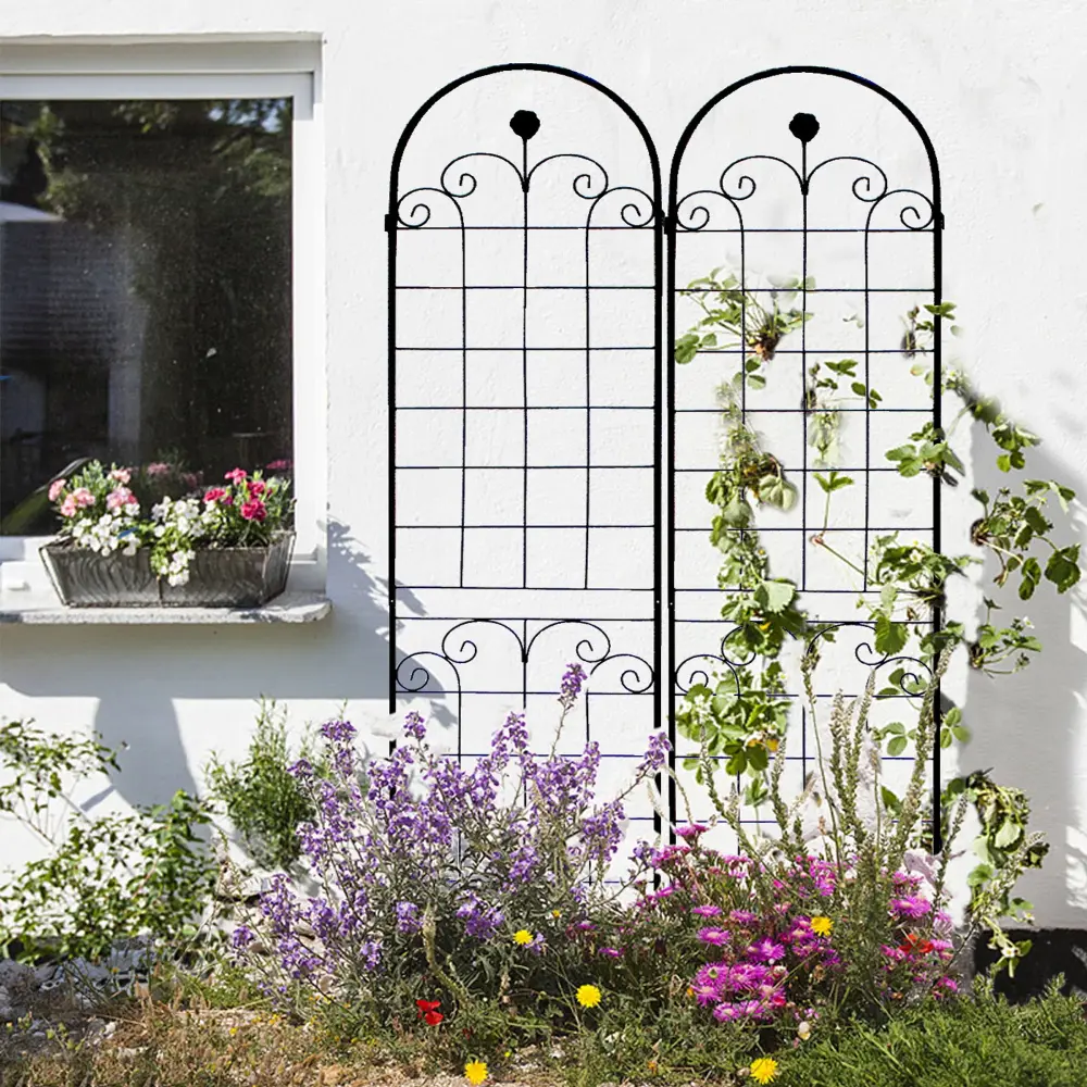 Metal Garden Trellis Climbing Plants Outdoor Rustproof Plant Support Rose Trellis Netting Trellis