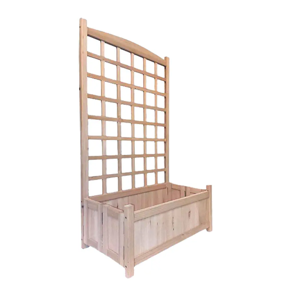 Wooden Planter Trellis, 23'' x 10'' x 39''