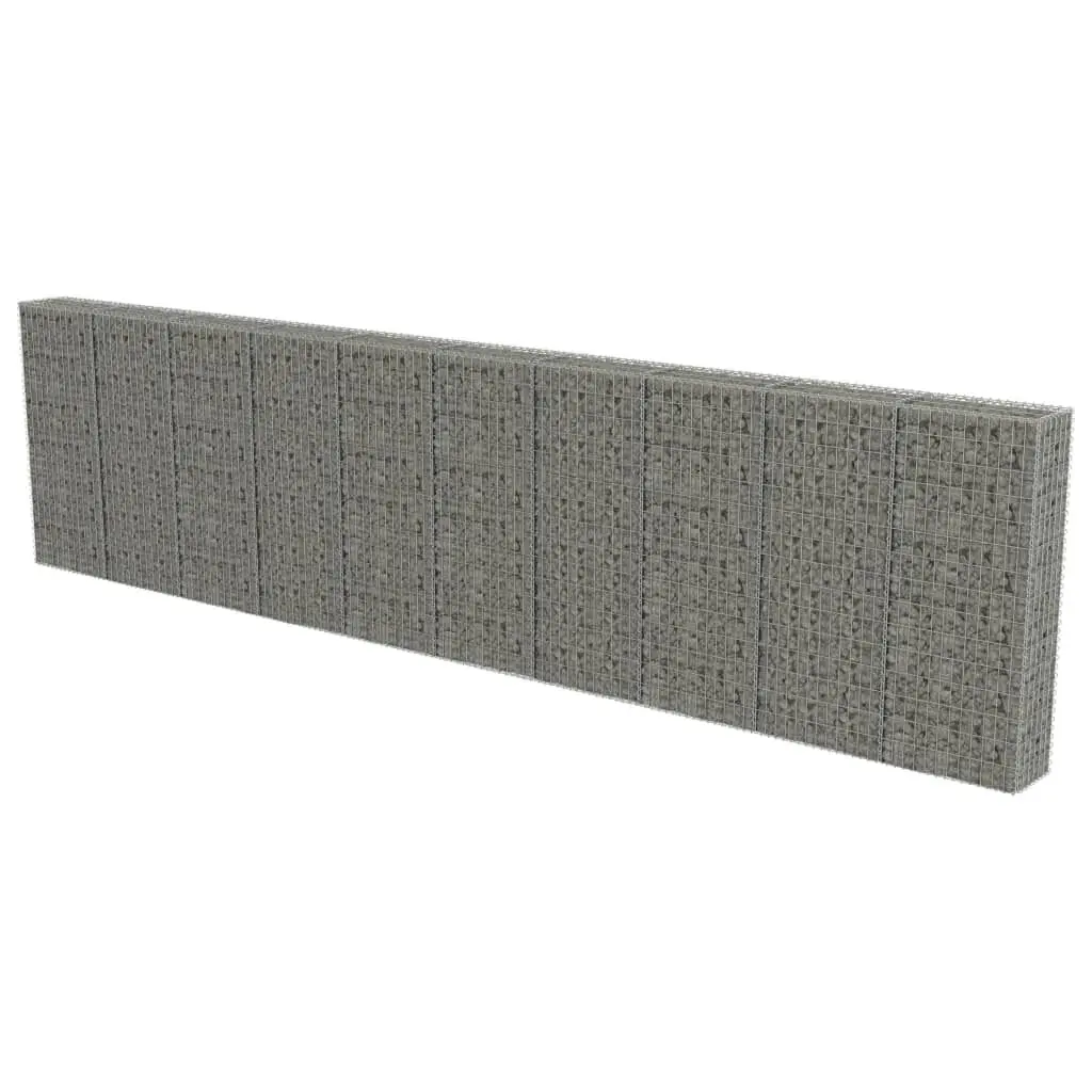 Gabion Wall Covers Galvanized Steel 236x11.8x59 Privacy Screen