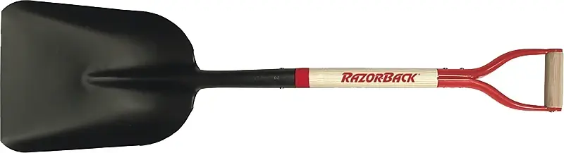 Razor-Back 50139 Scoop Shovel, 11-1/8 W Blade, 15 L Blade, Alloy Blade, North American Hardwood Handle, 41 OAL