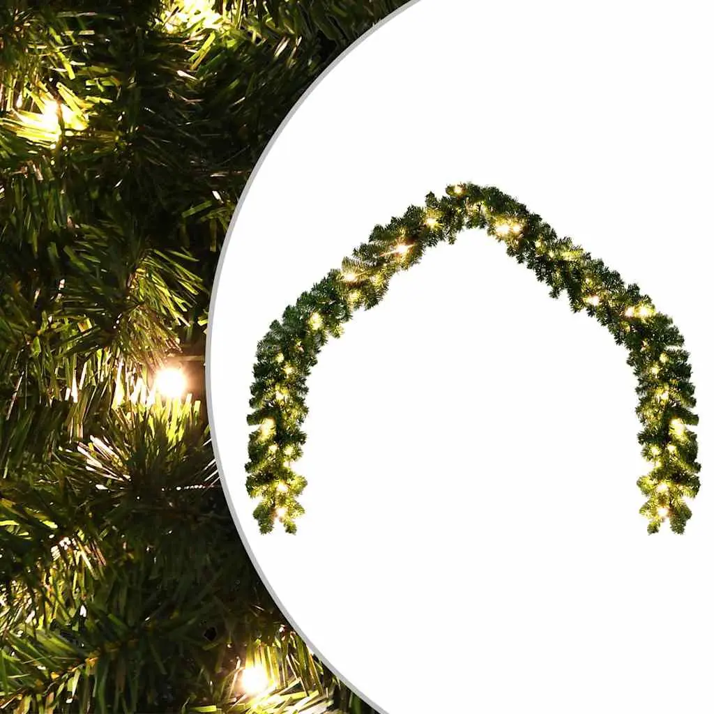 Christmas Garland LED Lights 65.6 Feet Holiday Decor Indoor Outdoor