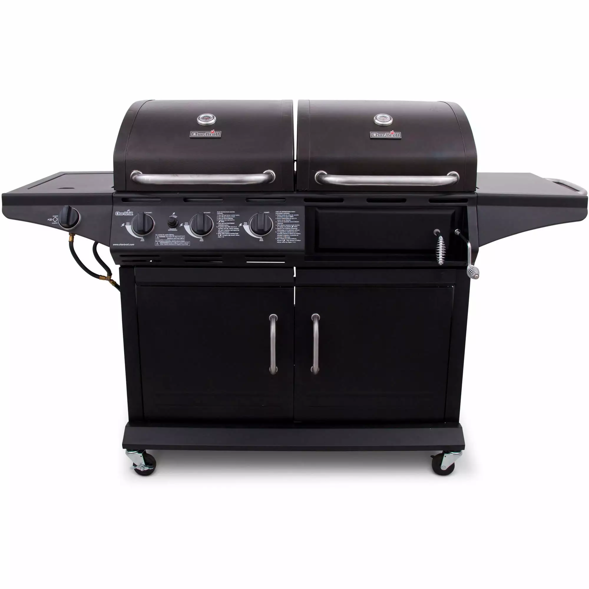 Char-Broil 1010 Deluxe LP Gas & Charcoal Cabinet Outdoor Grill