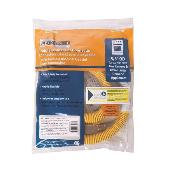 B & K G012YE101036/RP Gas Connector, 36 Inch - Flexible and Safe Gas Appliances B u0026 K