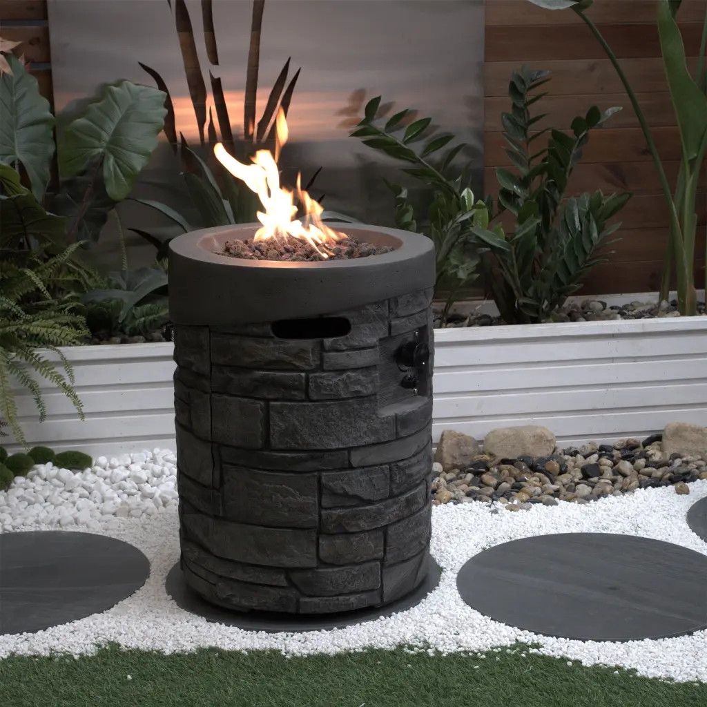 32000 BTU CSA Compliant 20 Inch Round Outdoor Gas Fire Pit elite trade