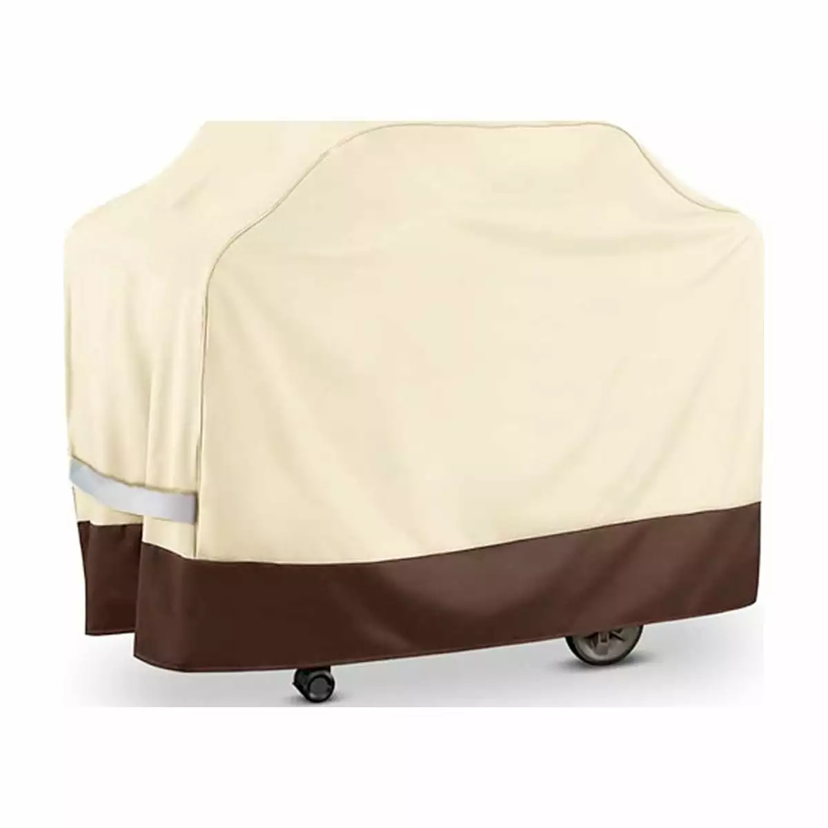 58-inch Waterproof BBQ Cover 600D Heavy Duty Gas Grill Cover UV Resistant Beige 57