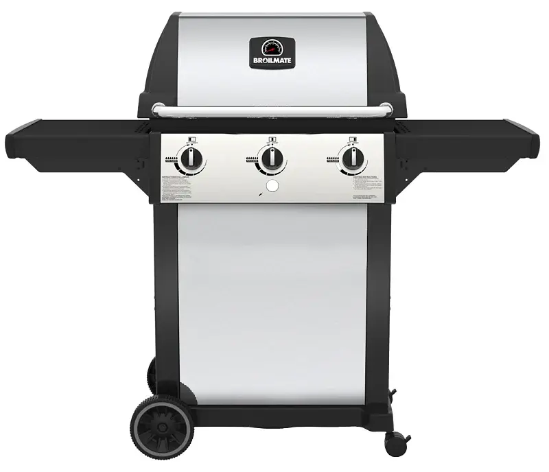 Broil-Mate 116454S LP Gas Grill, 40,000 Btu BTU, Liquid Propane, 3 -Burner, 400 sq- Core Cooking Surface