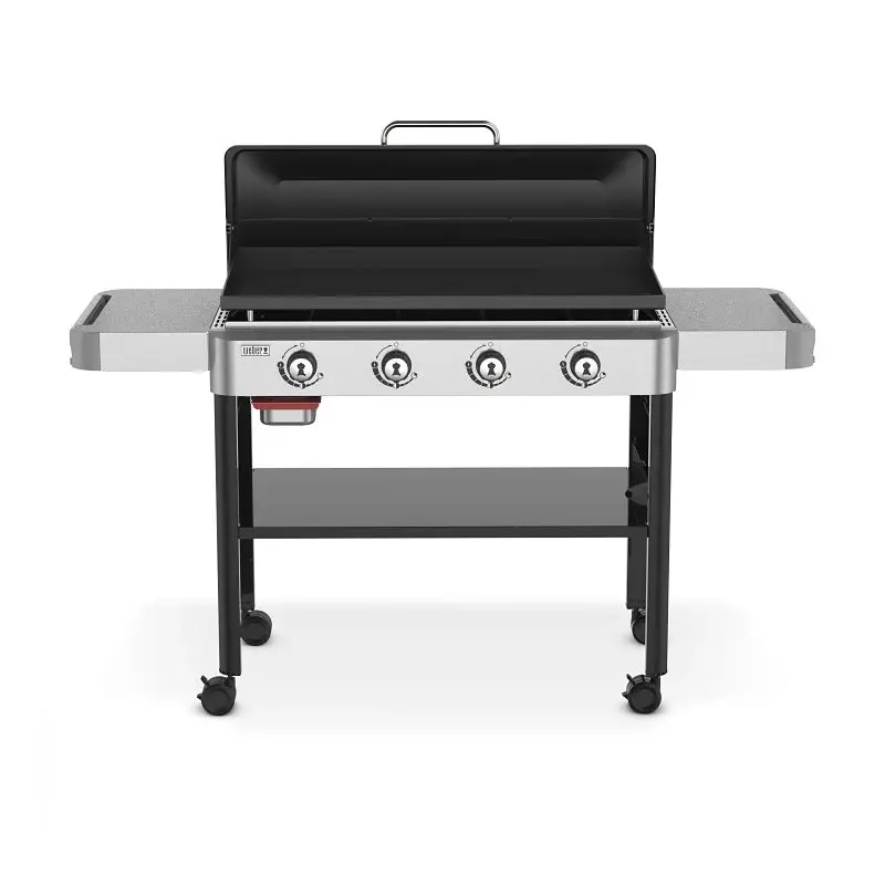 Charcoal Weber 1501006 Griddle Flat Top Gas Grill, 60,000 Btu , Liquid Propane, 4-Burner, 756 sq- Core Cooking Surface