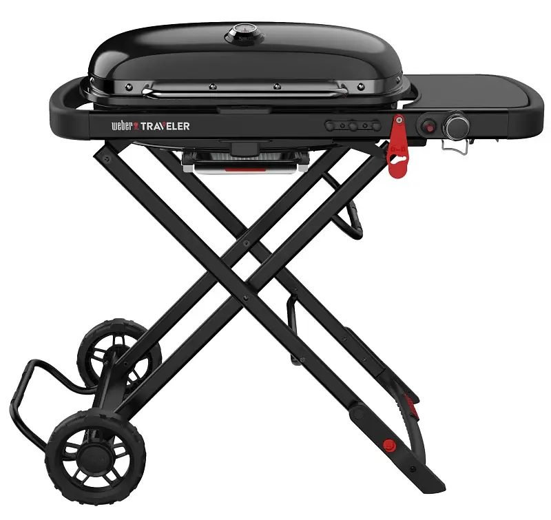 Heavy Duty Weber 9013001 Gas Grill, 13,000 Btu, Propane, 1-Burner, Smoker Included: No, Side Shelf Included: Yes