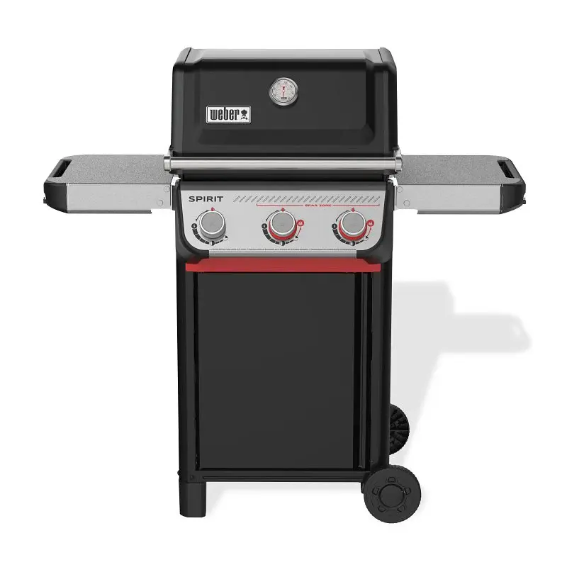 Kamado Style Weber Spirit 1500789 Gas Grill, 31,000 Btu, Propane, 3-Burner, 360 sq- Central Cooking Surface, Black