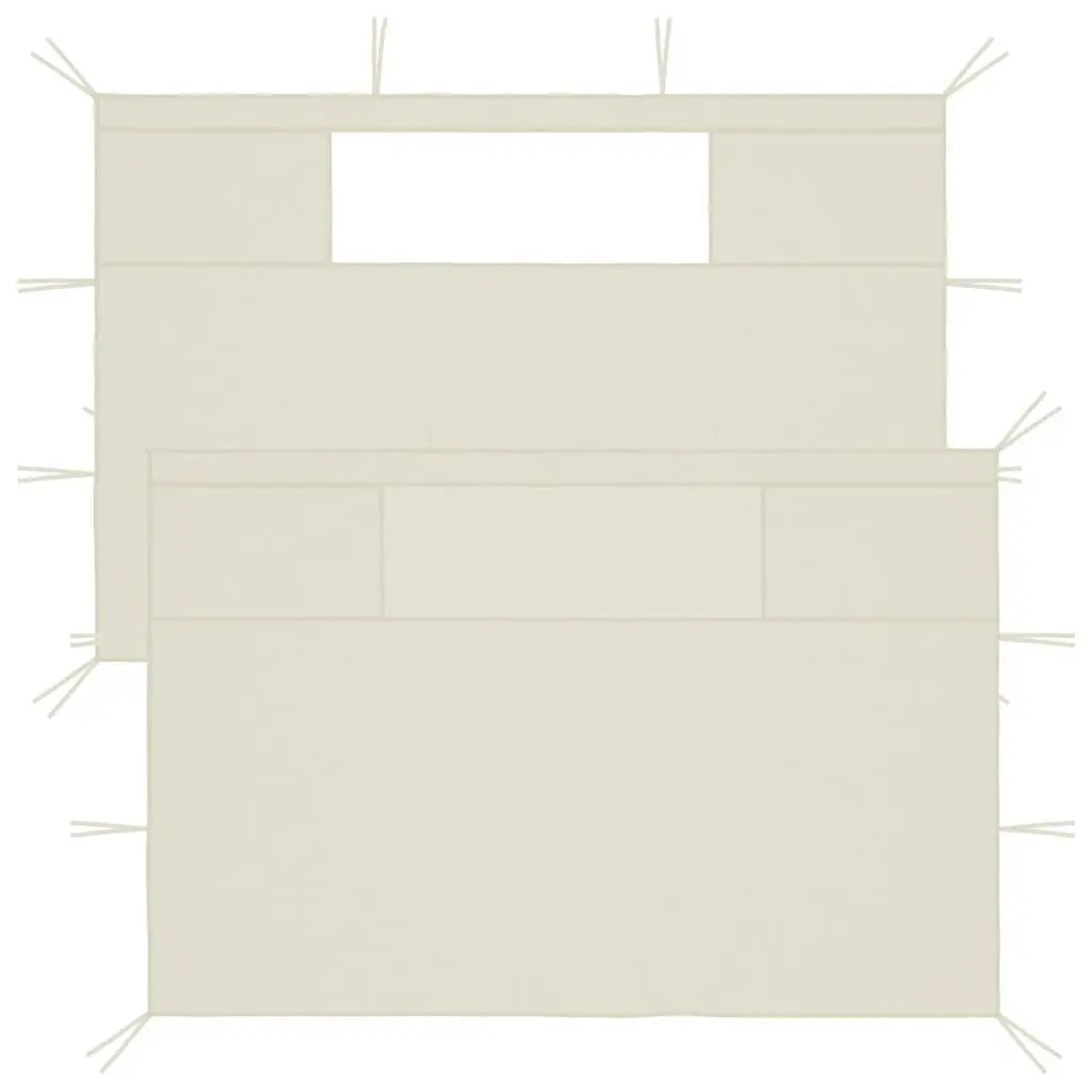 Gazebo Sidewalls Windows 2 pcs Cream Outdoor Shade Accessories