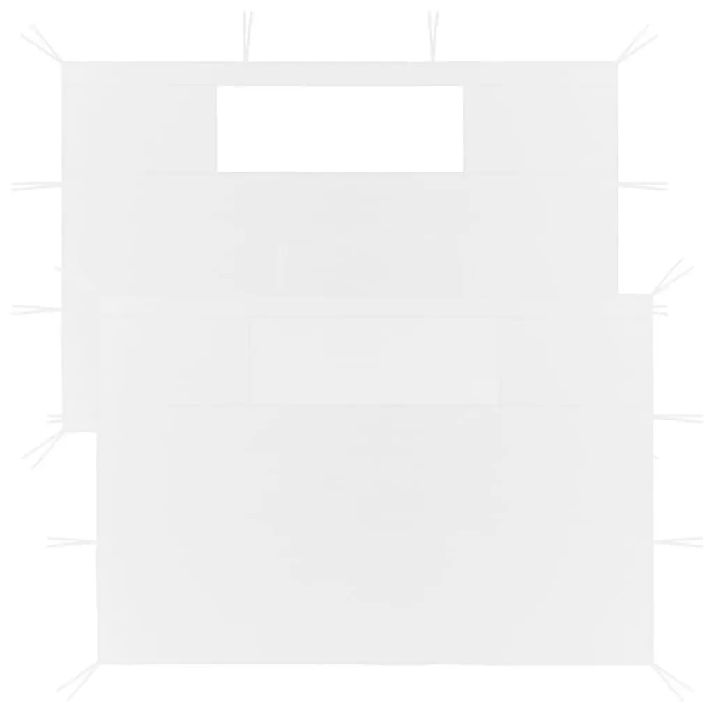 Gazebo Sidewalls Windows 2 pcs White Waterproof Outdoor Canopy Enclosure