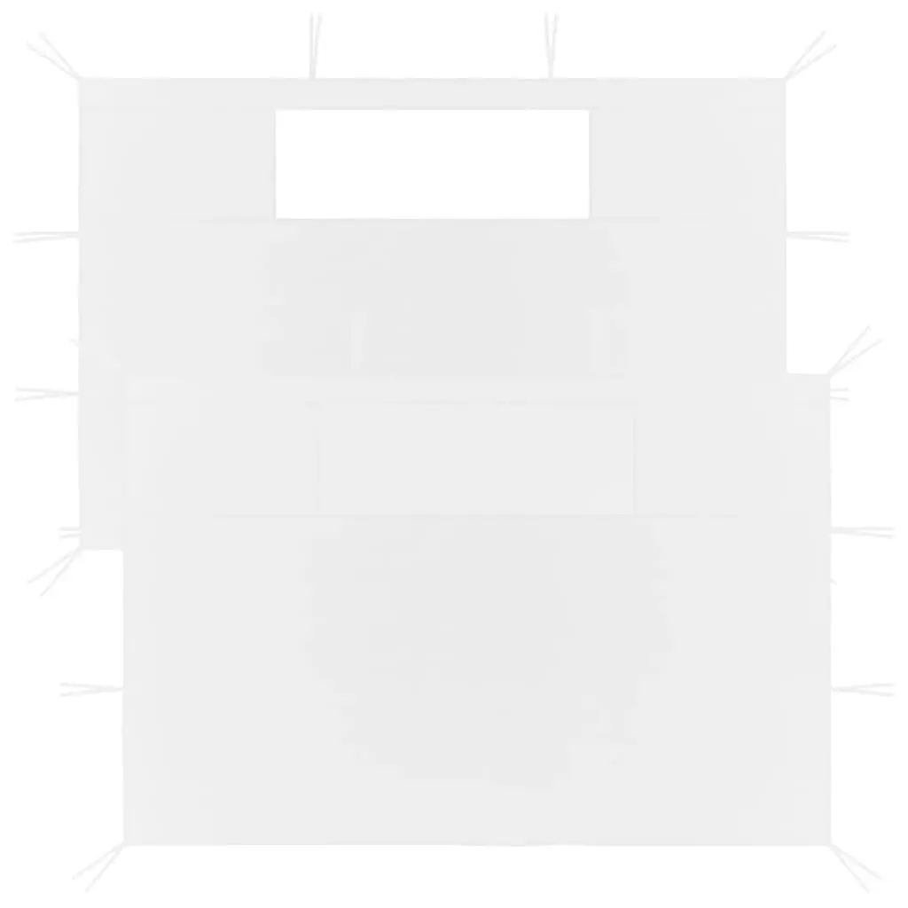 Gazebo Sidewalls Windows 2 pcs White Waterproof Outdoor Canopy Enclosure