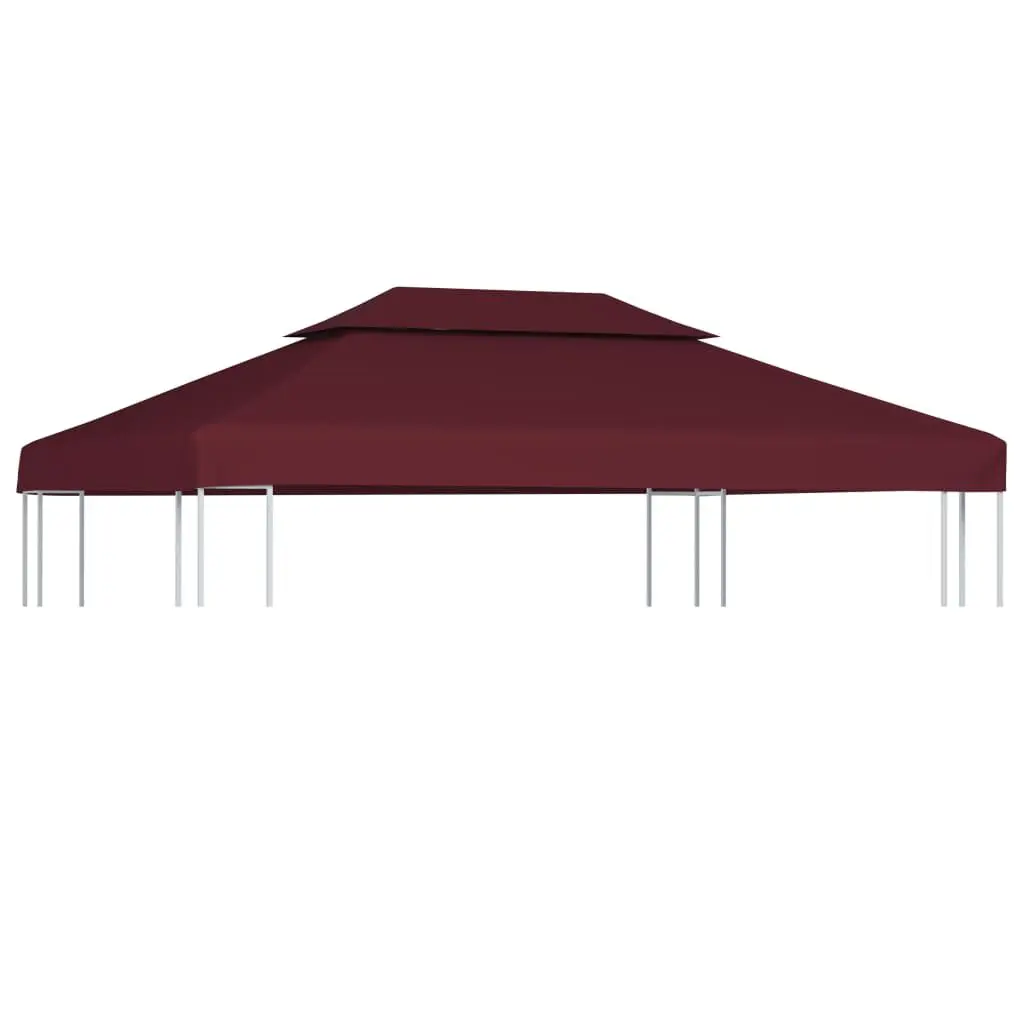 2-Tier Gazebo Top Cover 13.1x9.8 Feet Bordeaux 1 oz/ft² UV Protection Replacement Canopy