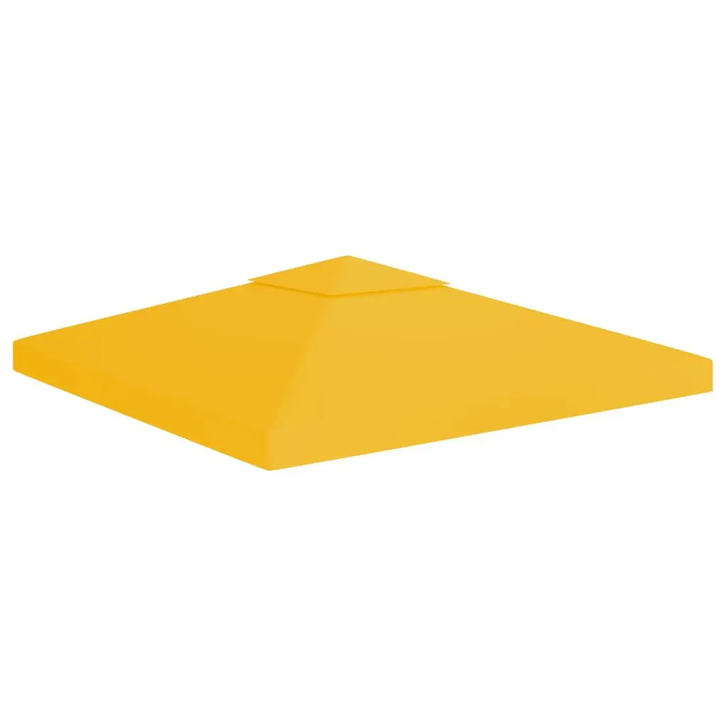 2-Tier Gazebo Top Cover 1 oz/ft² 9.8x9.8 Feet Yellow Outdoor Canopy