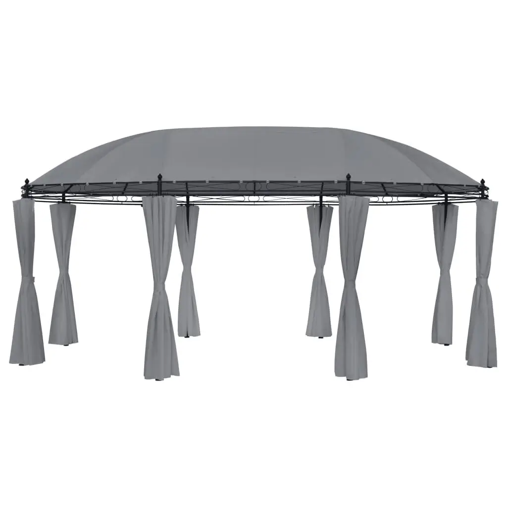 204.7x137.4x100.4 Inch Gazebo Curtains Anthracite Outdoor Shelter