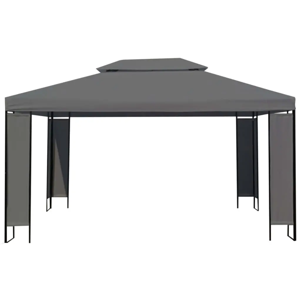 Anthracite Gazebo 118.1x157.5 Inches Large Outdoor Shelter Canopy