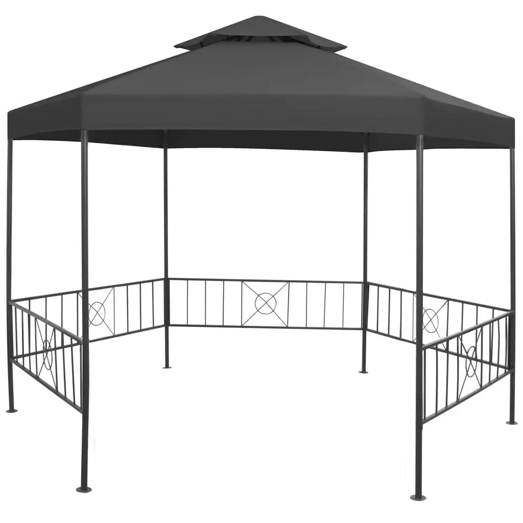 Garden Gazebo 127.2x108.3x104.3 Inches Anthracite Outdoor Shelter