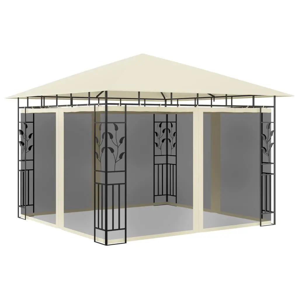 Gazebo Mosquito Net 9.8x9.8x9 Feet Cream 0.6 oz/ft² Outdoor Canopy Tent
