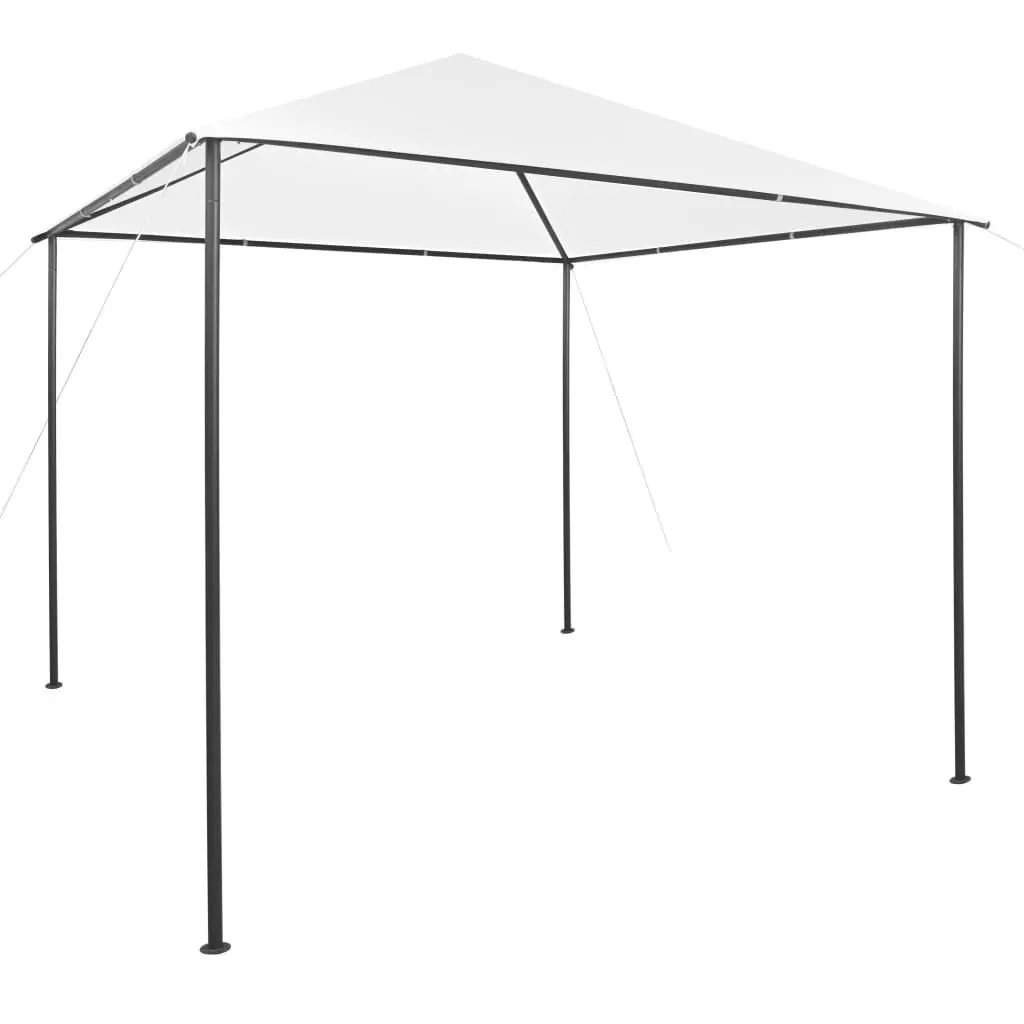 Gazebo 9.8x9.8x9.5 Feet White 0.6 oz/ft² Outdoor Canopy High Roof