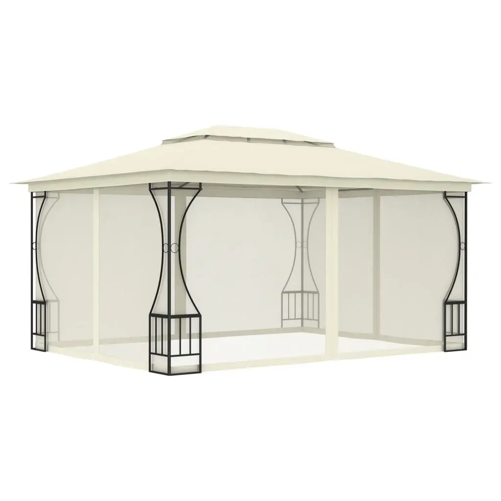 Gazebo Nets 9.8x13.1x8.7 Feet Cream Outdoor Canopy Shelter