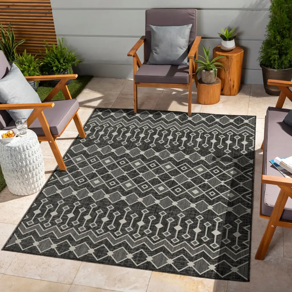 Sunshine GC Har2020 Anthracite 7 Ft. 10 . X 10 Ft. 3 . Indoor Outdoor Gazebo icona home decor