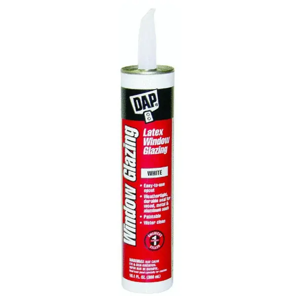 Dap 12108 Latex Glazing Compound 10.5 Oz White