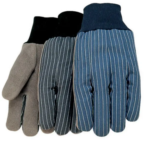 MidWest Men's Suede Cowhide Leather Palm Glove Assorted Colors Large Work and Gardening Midwest Quality Gloves