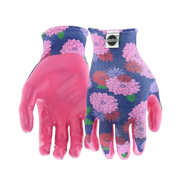 Miracle-Gro Women's Breathable Garden Gloves Medium Large 3 Pack MG37126 WML3P