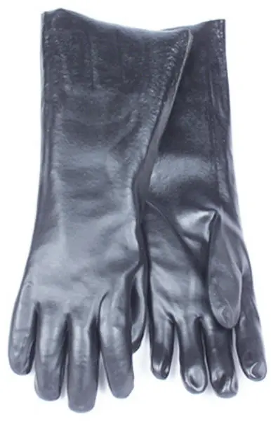 SMV 7188CG Sandy Black Chemical Glove Large 18" Heavy Duty Protection