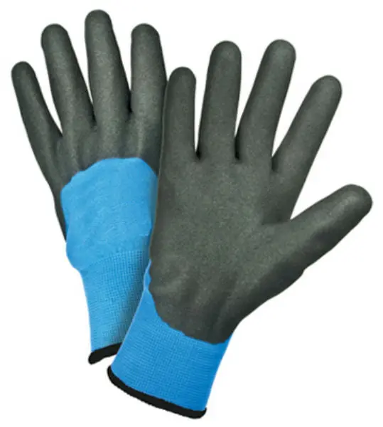 West Chester 93056/M Thermal Sandy Nitrile Knuckle Dipped Gloves Medium Work Gloves Cold Weather