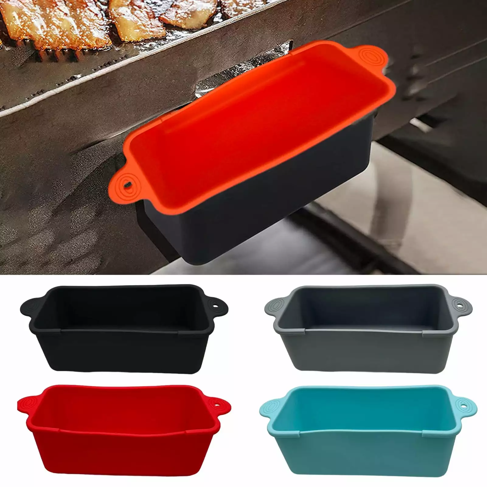 Sarkoyar Reusable Grease Catcher Liner Heat-Resistant Silicone Griddle Tray Blackstone 1