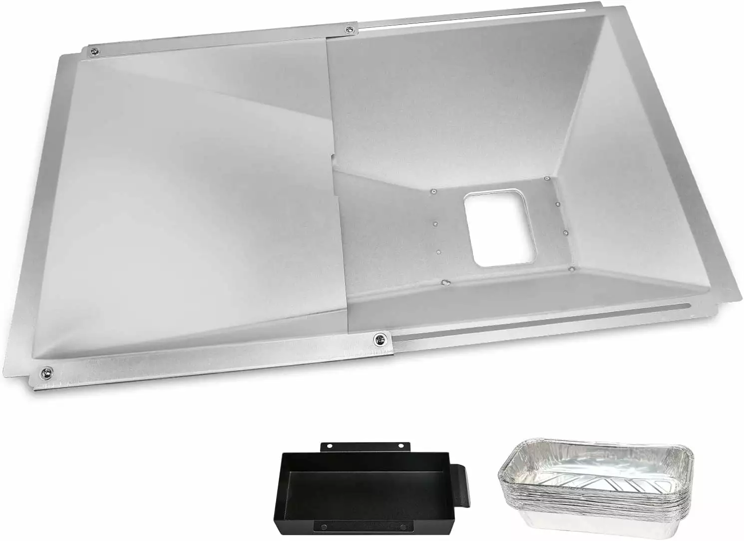 Hisencn Grease Tray Catch Pan and Foil Liner Universal Nexgrill Dynaglo Cuisinart Charbroil Kenmore BHG Master Expert Gas ...