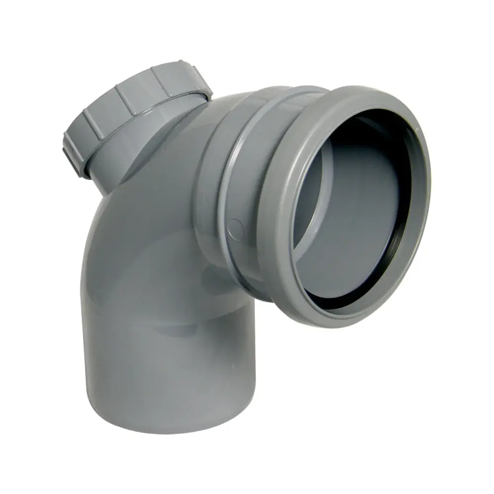 FloPlast 110mm Soil Access Bend 92.5' Grey
