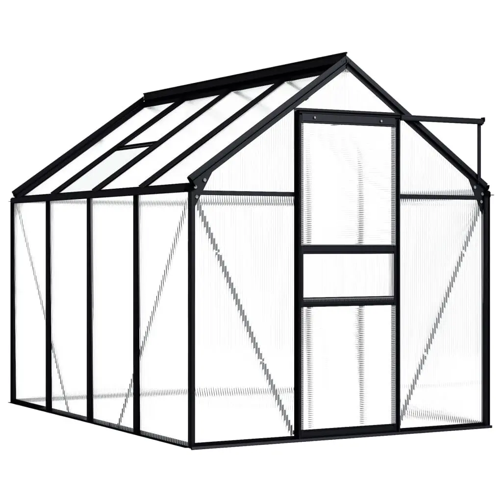Greenhouse Anthracite Aluminum 51.1 Square Feet Walk- Garden House
