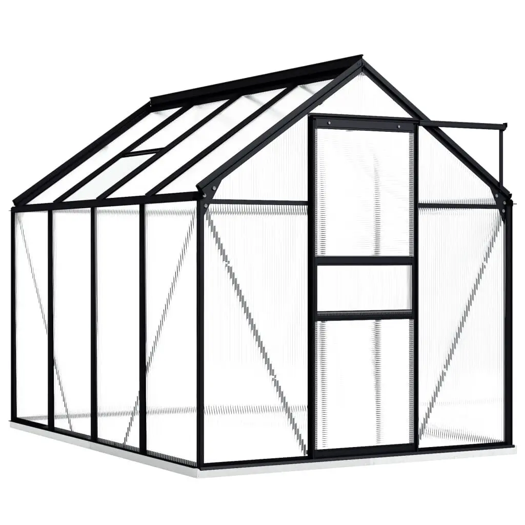 Greenhoutilize Base Frame Anthracite Aluminum 51.1 ft² Greenhouse