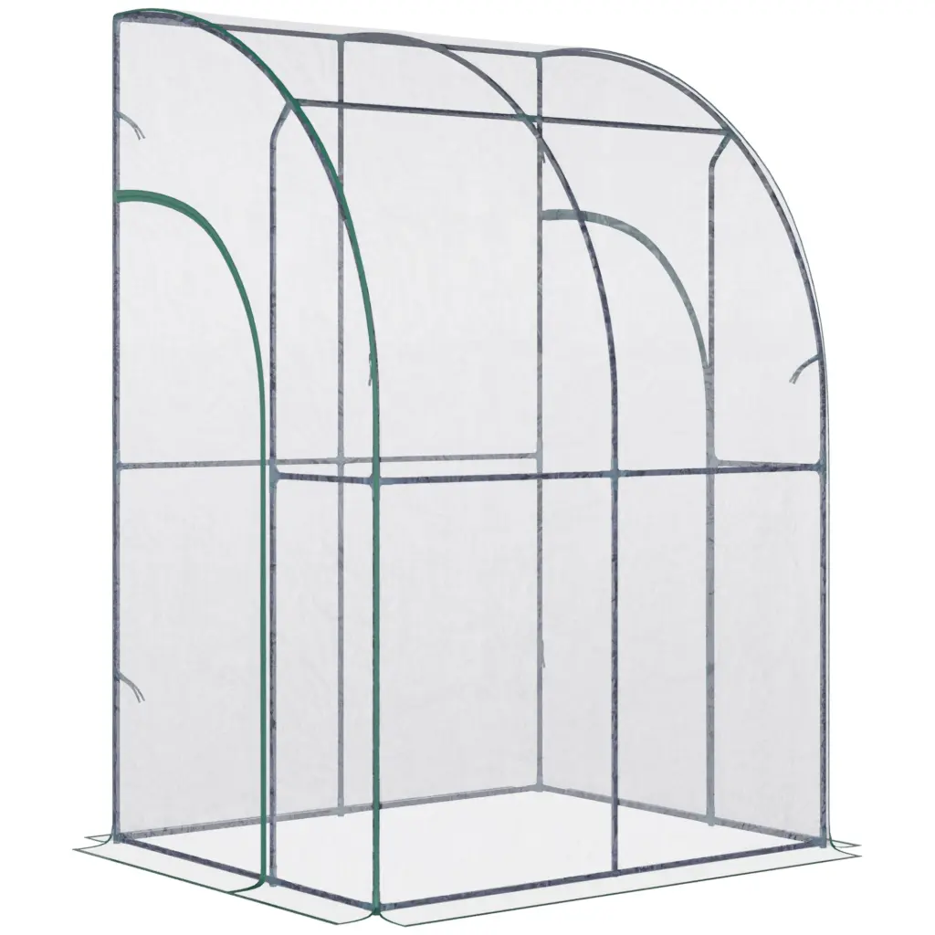 Outsunny 5' X 4' X 7' Lean To Greenhouse Walk Wall Mounted Hot House aosom business