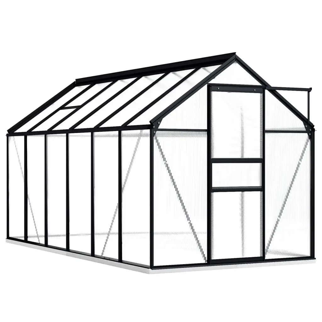 Greenhoutilize Base Frame Anthracite Aluminum 75.7 ft² Greenhouse