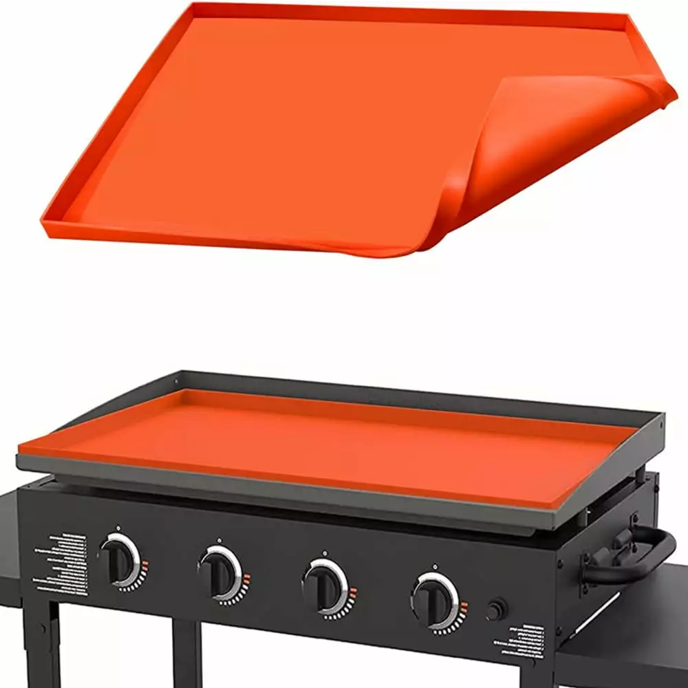 Dadiy 36 Grill Mat Blackstone Grills Non Stick Reusable Heavy Duty Food Grade Silicone Cover Orange Information