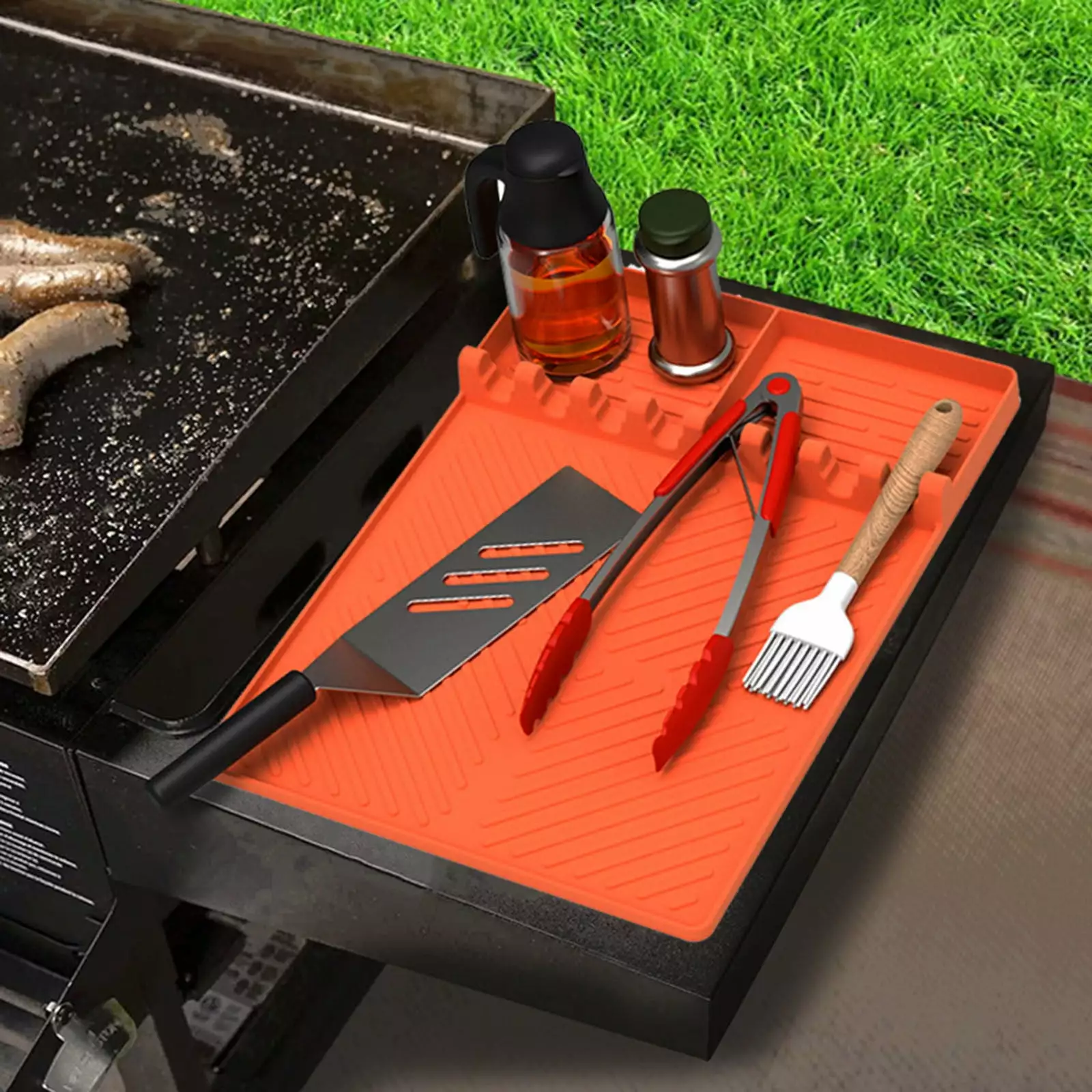 Griddle Mat Barbeque Grill Accessories Blackstone Side Shelf Mat Drip Pad